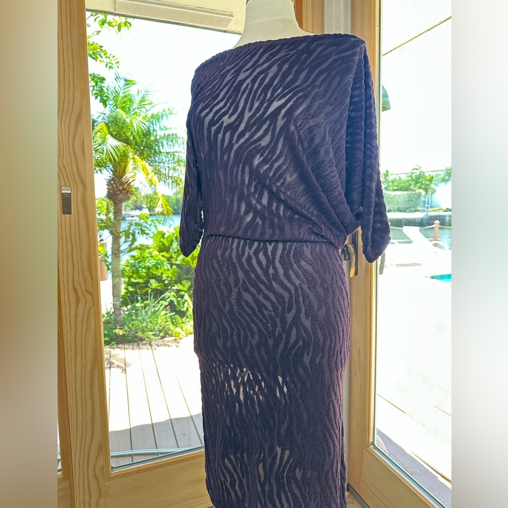 Elegant Zebra Print Midi Dress